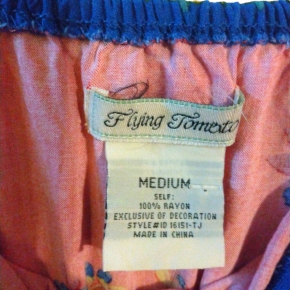 Flying TomatoTunic/Mini Dress Off Shoulder Festive Cultural Colorful Aztec M - Picture 2 of 8